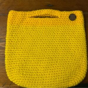 Yellow crochet Tote Bag
